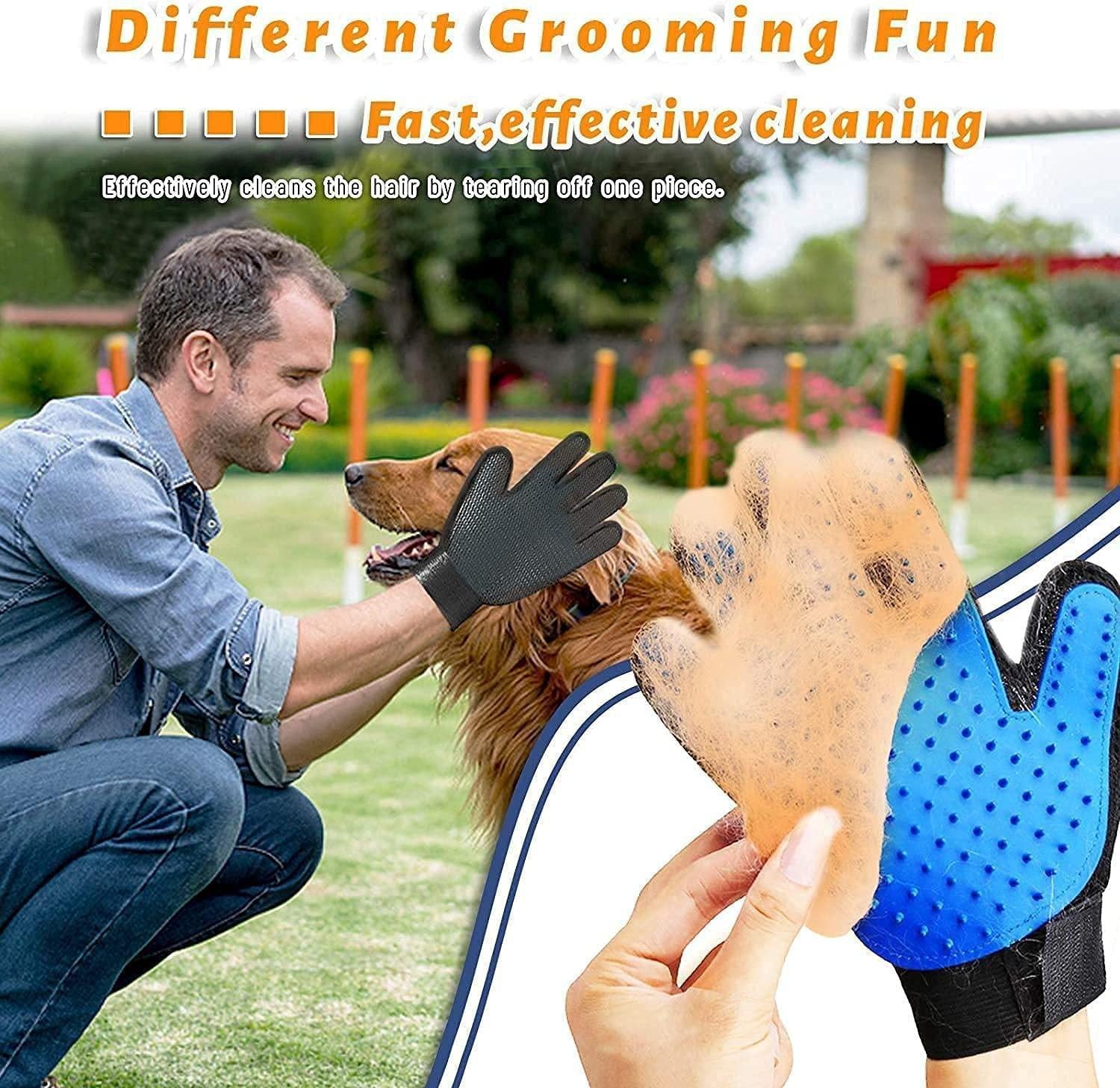 Pet Grooming Brush and Massage Glove