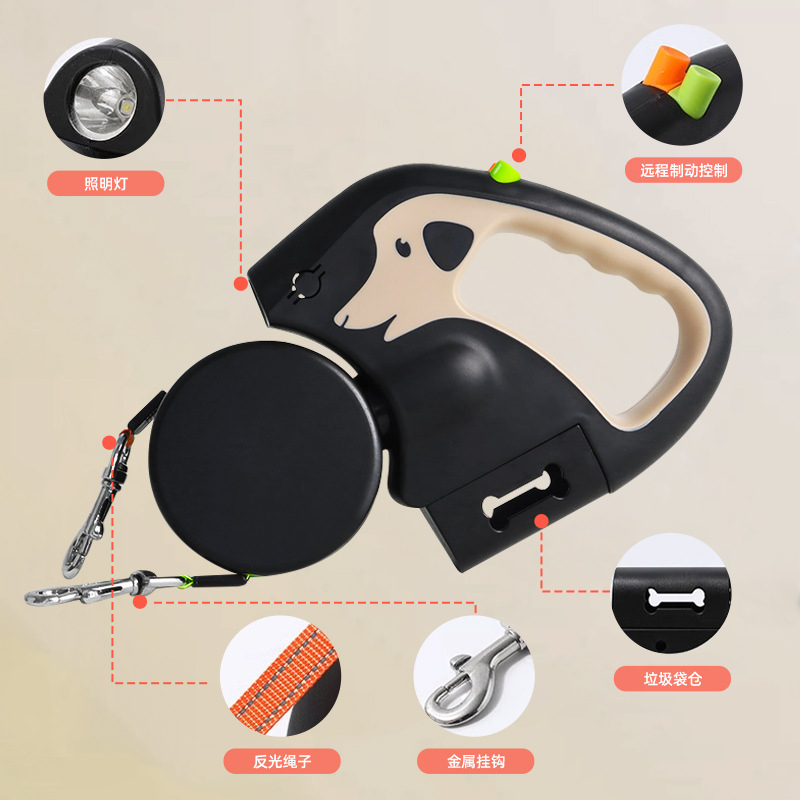 Retractable Double Dog Leash